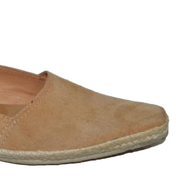 DANIBLACK 7 M BEIGE CAMEL SUEDE LEATHER ESPADRILLE LOAFERS FLATS COMFORT SHOES - Picture 4 of 5